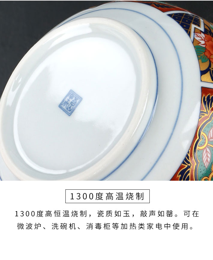 日本 Mino Yaki 美浓烧金彩古伊8.1英寸大碗