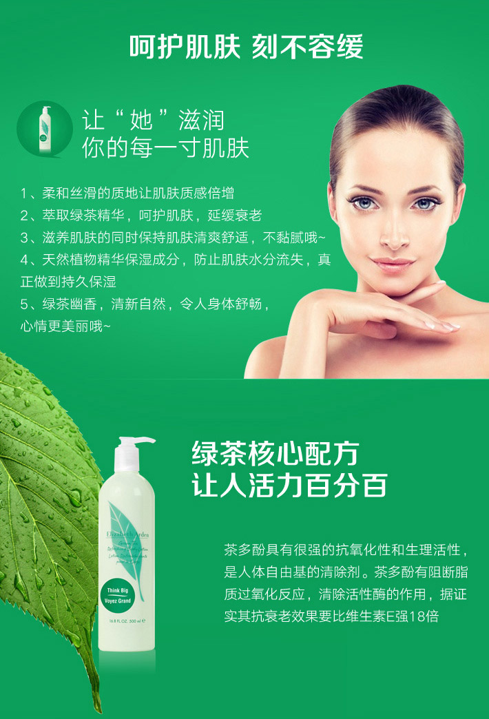 【香港直邮】美国 Elizabeth Arden 伊丽莎白雅顿 绿茶香氛身体乳 500ml